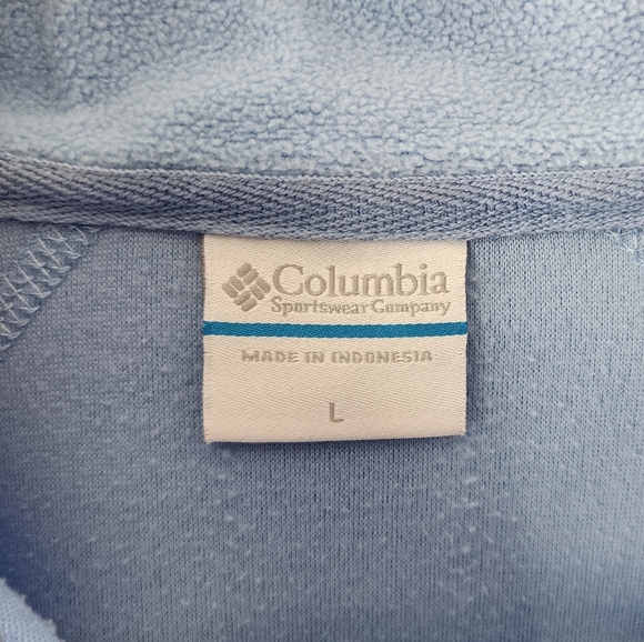 Columbia 1/4 Zip Fleece | Blue | Woman's Large - Picture 2 of 4